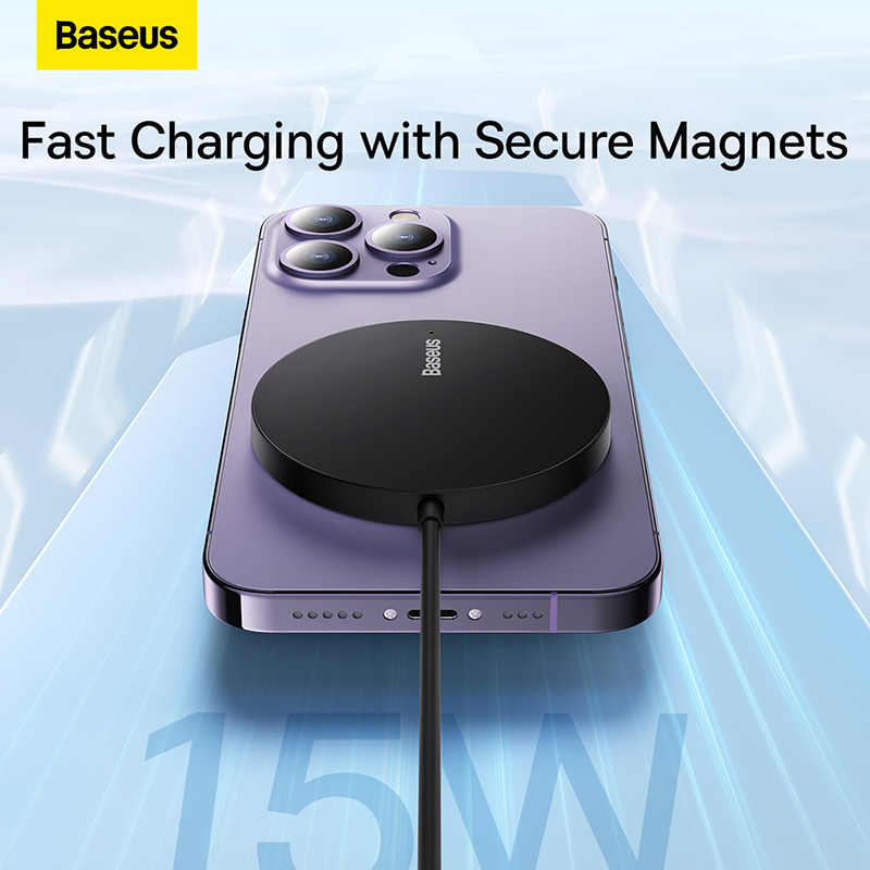 Baseus Simple Mini3 Magnetic Wireless Charger Black (suit for Iphone 12/13/14/15 )