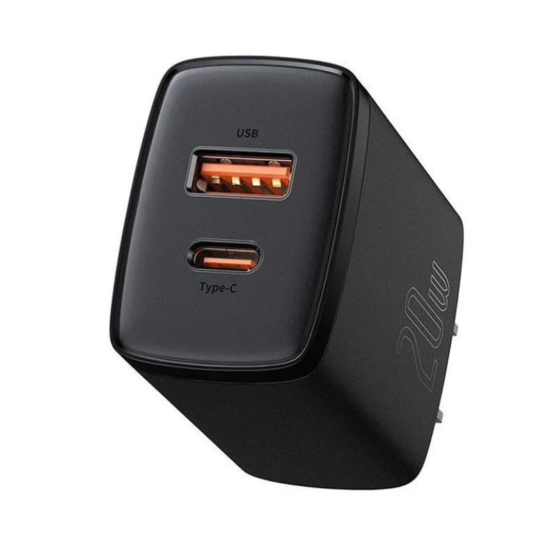 basuesCompact Quick Charger U+C 20Wus  CN 2 Pin Black