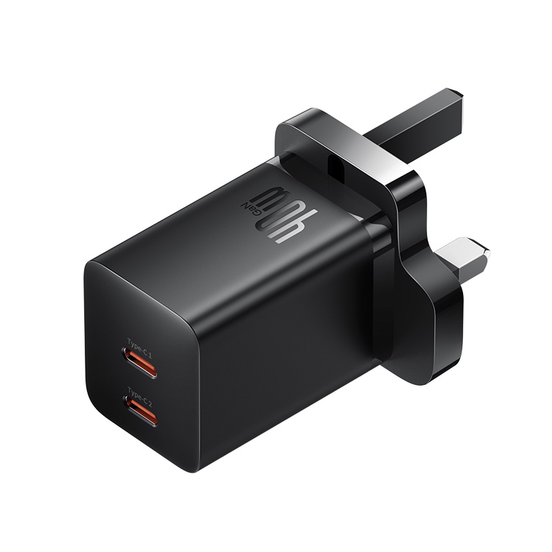 Baseus GaN5 Pro Fast Charger C+C 40W UK Cluster Black