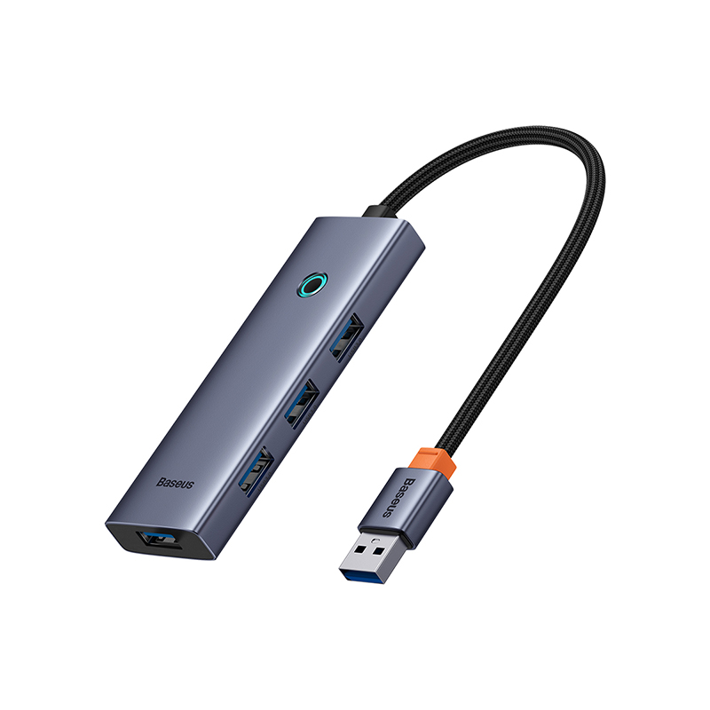Baseus Flite Series 4-Port HUB Space Grey Metal