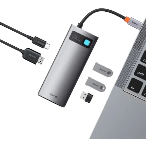 Baseus Star Joy Series 4-in-1 Multifunctional Type-C HUB Docking Station Gray
