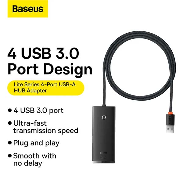 Baseus Lite Series 4-Port USB-A HUB Adapter