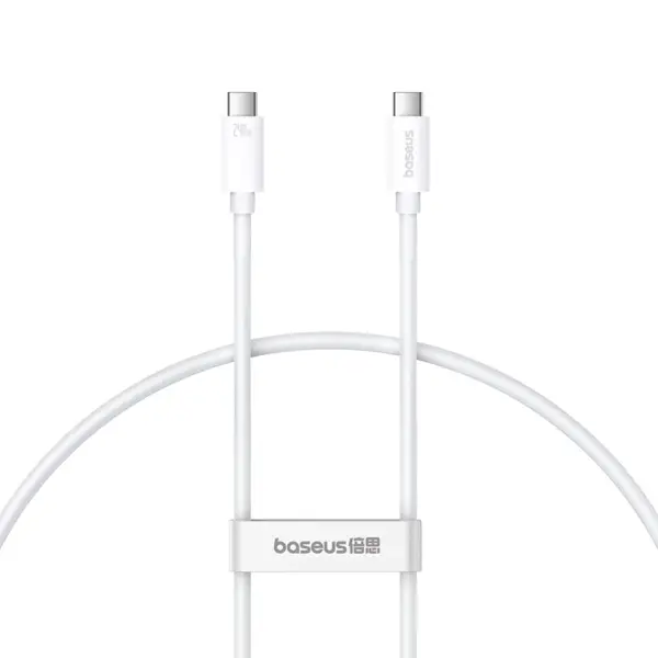 Baseus Superior Series 2 USB4 Full-Function Fast Charging Cable + Data Transfer Type-C to Type-C 240W 1m Moon White