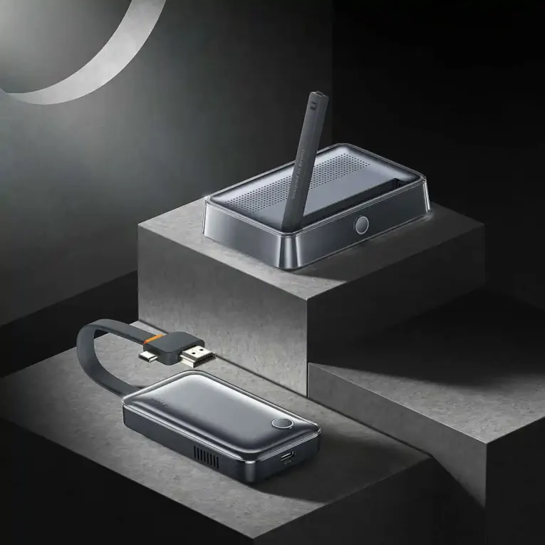 Baseus 4K Wireless Display Dongle Adapter HDMI+VGA , Type-c +HDMI Grey