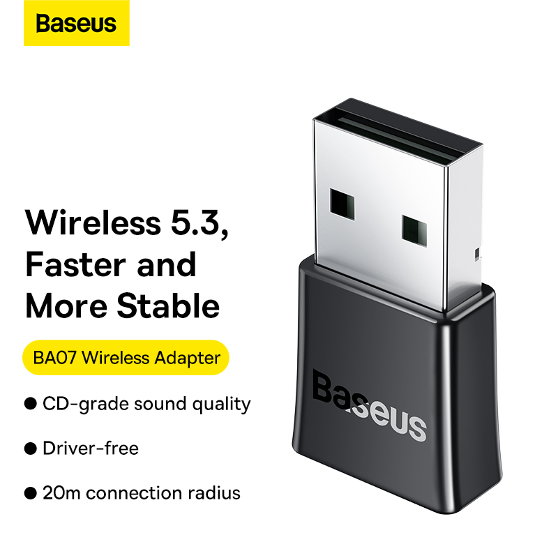 basuses ba07 Baseus BA07 Bluetooth 5.3 Adapter Black