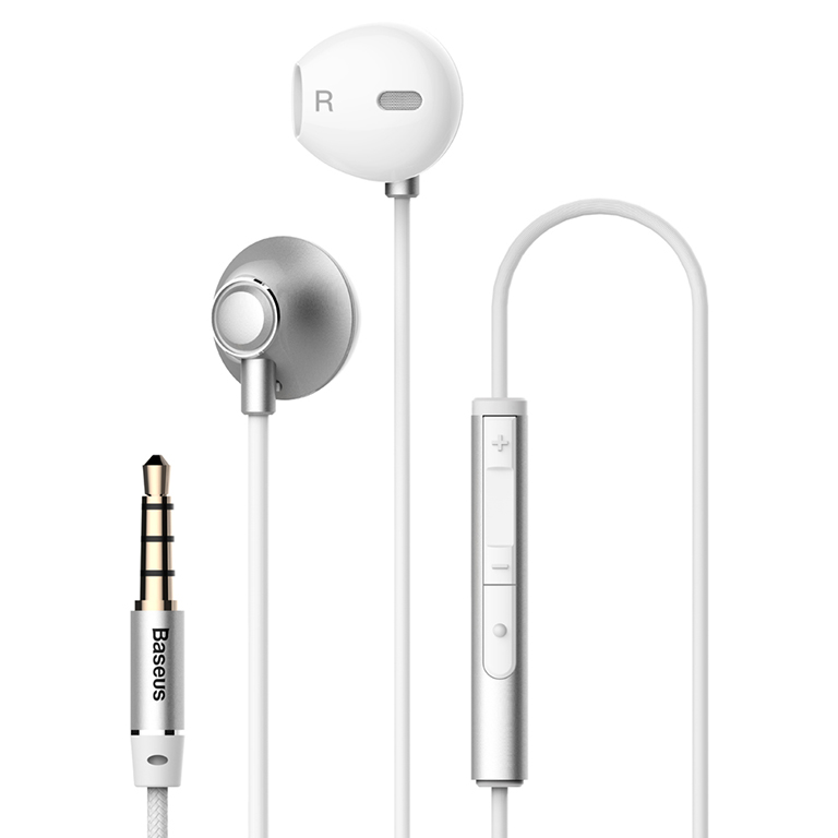 Baseus Encok H06 lateral in-ear Wired Earphone Silver