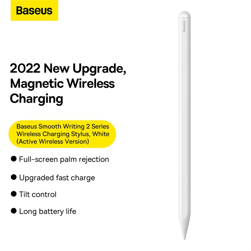 basuses wireless charge stylus Baseus Smooth Writing 2 Series Wireless Charging Stylus, Moon White (Active version with active pen tip)