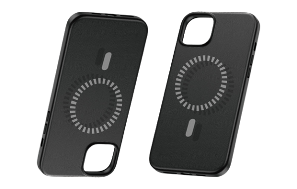 Baseus Fauxther Series Magnetic Phone Case for iP 15 Pro Max, Cluster Black