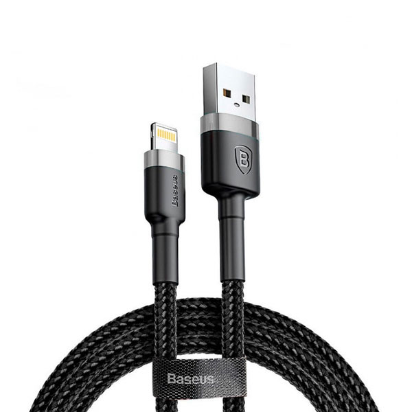 Baseus cafule Cable USB For lightning 2.4A 1M Gray+Black
