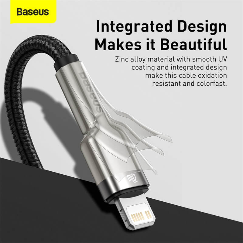 Baseus Cafule Series Metal Data Cable Type-C to iP PD 20W 2m Black