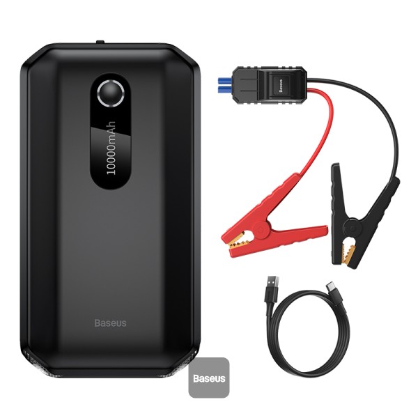 Baseus Super Energy Air Car Jump Starter（10000mAh,Peakcurrent 1000Amp, Continous use for 40 Times）Black