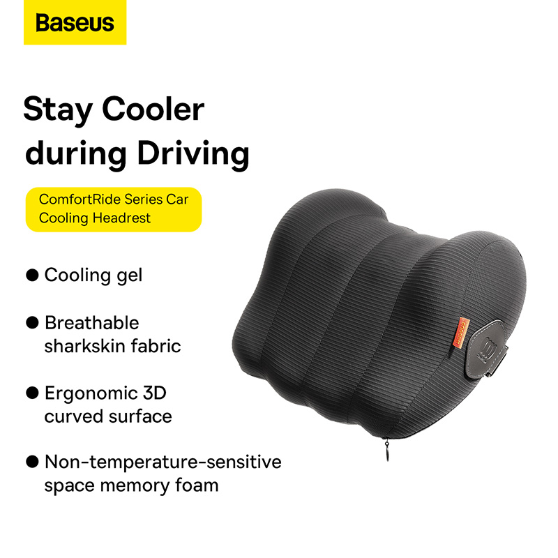 basuses headrest 3 Baseus ComfortRide Series Car Cooling Headrest Cluster Black