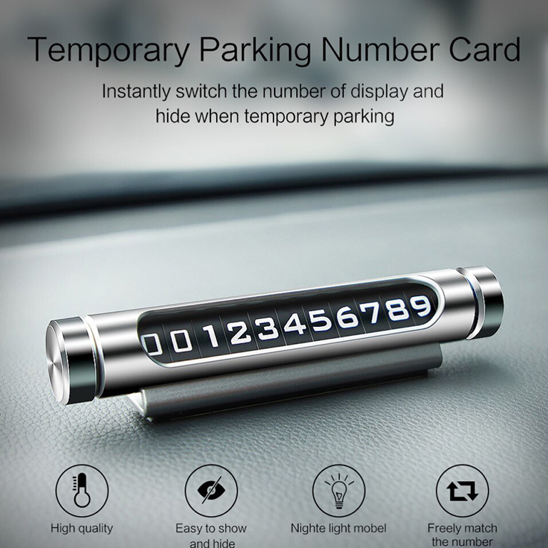 Baseus Temporary Parking Number Card Black