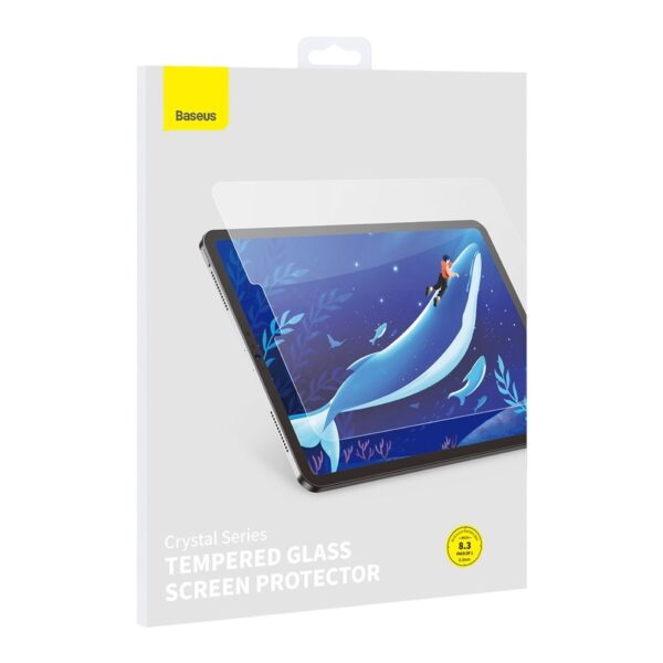Baseus Crystal Series 0.3mm HD Tempered Glass Screen Protector for 8.3-inch Pad Mini 2021 (Pack of 1 with installation tool and cleaning kit), Clear
