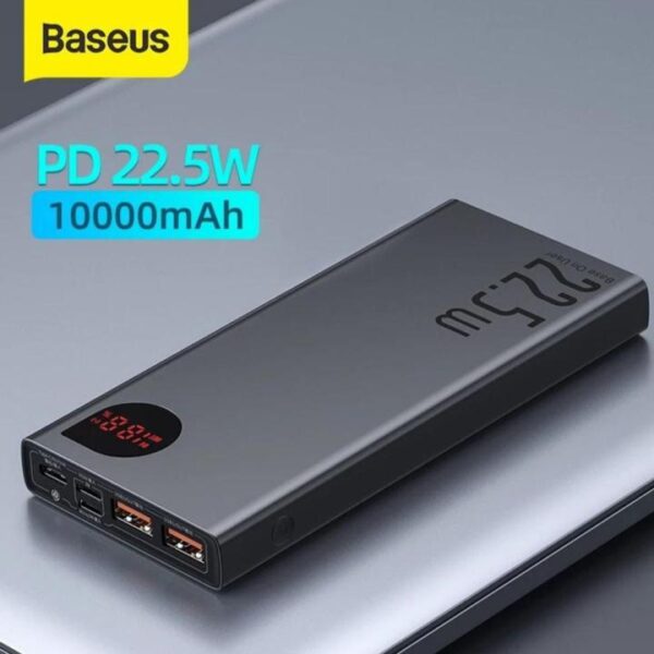 Baseus Adaman Metal Digital Display Quick Charge Power Bank 10000mAh 22.5W Black