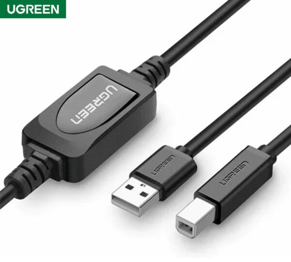 10374-1-1100x1100 UGREEN USB 2.0 A Male to B Male Active Printer Cable (Black) US122
