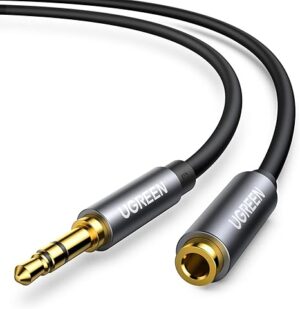 61dIxPieZ7L._AC_SX466_ UGREEN 3.5mm Male to 3.5mm Female Extension Cable (Black) AV118