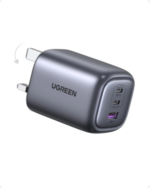 UGREEN Nexode 65W Charger UK (Space Gray) (USB*1 + Type- C*2) CD306