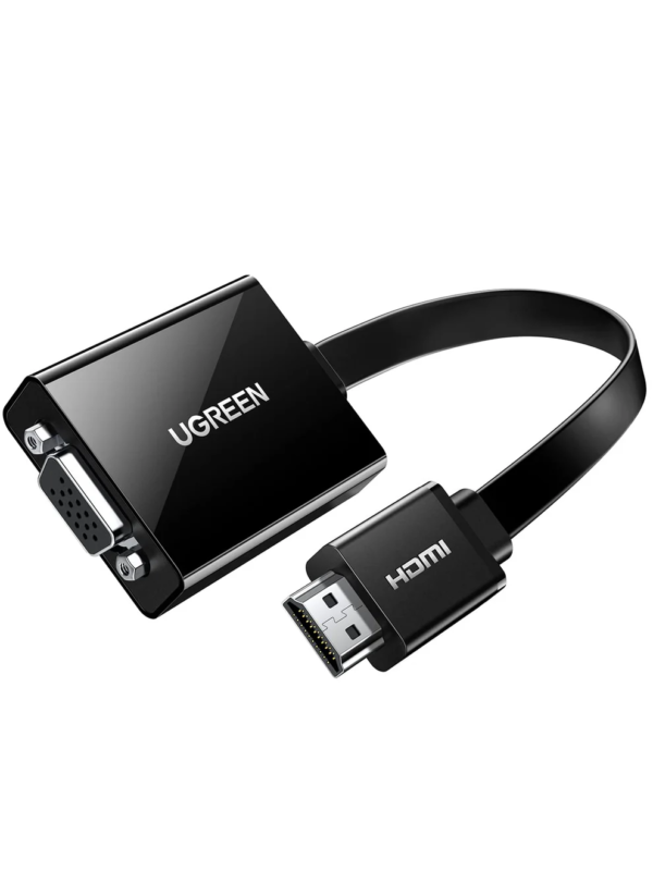 ezgif-566818950cfe51 UGREEN HDMI To VGA+3.5mm Audio With Power Port Converter 25cm (Black) 40248 MM103