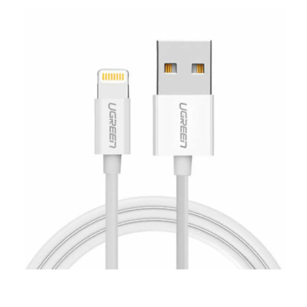 UGREEN USB to Lightning Cable Nickel Plating MFI Certified ABS Shell 1Meter (White) US155