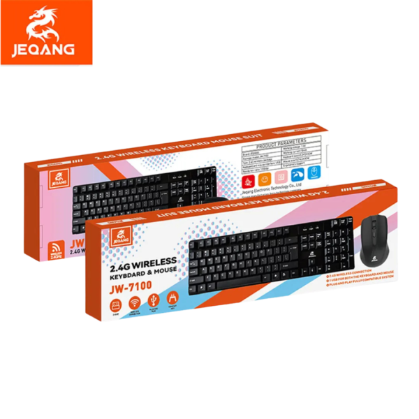 Artistic Keyboard (9) JEQANG JW-7100 2.4G Wireless Keyboard & Mouse