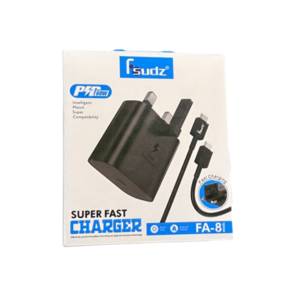 Fsudz 60W C-C Charger Fsudz Super Fast Charger 60W (Model: FA-8)